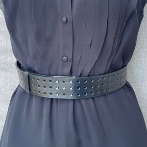 HERMES Perforated Leather with Studded “H” Adjustable Belt